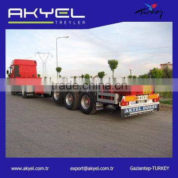 Turkish Manufacturer Direct Supplier Hot-selling Flatbed Load 40ft Container Semi Trailer photo-4