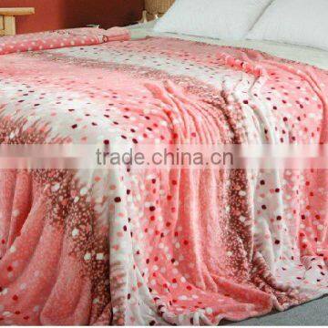 Hot sale 100% polyester high quality flannel fleece blanket for bedding