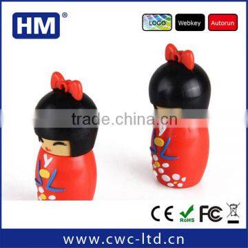 custom mini funny usb flash drive full capacity in puppet shape