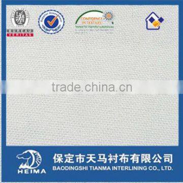 100% polyester woven interlining for collar