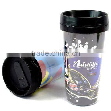 Best Sale Double Wall Paper Insert Replaceable Platic Bottle Coffee Cuo Starbucks Mug photo-2