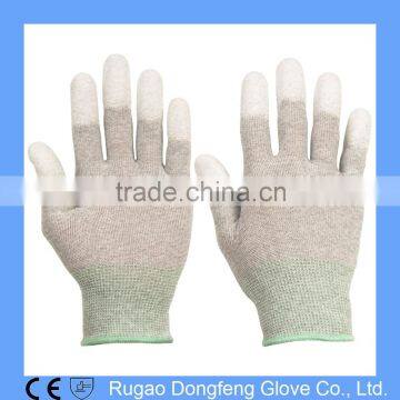 PU Coated Finger Tip ESD Glove For Electronic Production Line