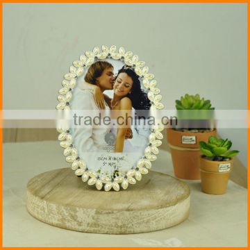 PF10053R-5 high-end luxury pearl diamond wedding gift 7 inch silver-plated metal frame frame