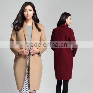 Women's Single-Breasted Wool Cashmere Spring Winter Coat OEM ODM Type Clothes Factory Manufacturer Guangzhou