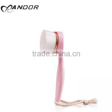New Pink Portable Synthetic Hair Pulm Blossom Facial Cleaning Brush photo-3