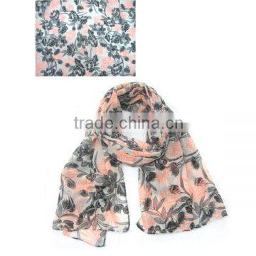 2013-2014 Palm parttern scarf ,neckerchief,t Flower printed scarf floral scarf plant scarf, tropical plan printed scarf