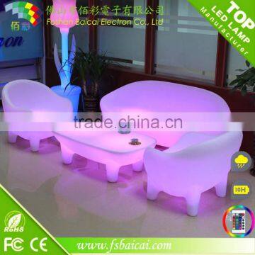 Hot selling colorfurl LED table ,chair and sofa