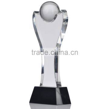 Wholesale k9 glass custom logo size and color crystal globe trophies