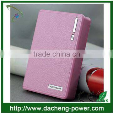 Hotly selling dual usb wallet power bank 12000mah for iphone Samsung