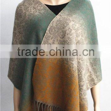 Gradient Color Jacquard Acrylic Scarf