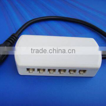 2013 UL MX24 LED lighting white mini distributor 12-way 24V/3A & DC socket