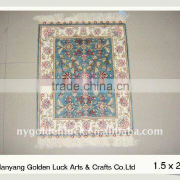 chiese handmade turkish carpet 100%silk 1.5x2