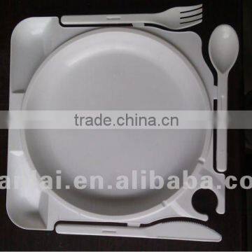 Plastic tableware set -fork,knife,and spoon injection mold