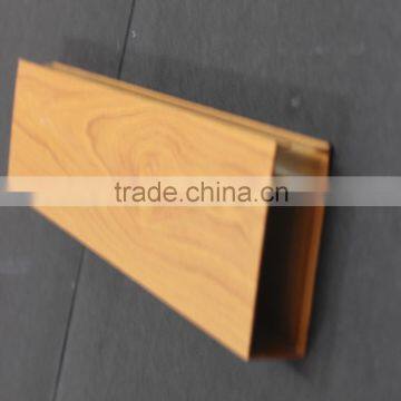 Corrosion Resistance Wood Grain Suspended Metal Linear Ceiling Aluminum Square Tube Screen Tiles