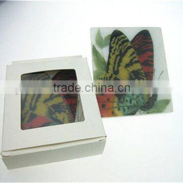 White Marble Coaster With Cork Piece