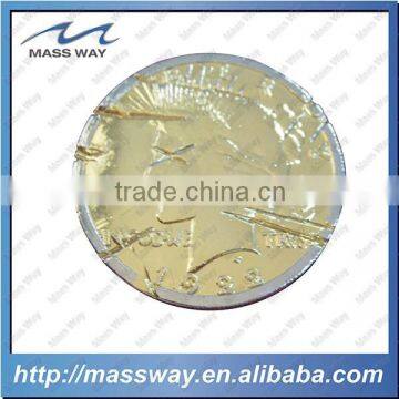 Promotion Die Casting Zinc Alloy Demage Engraved Silver Coin photo-2