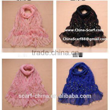 Wholesale Fringed Embroidered Scarf