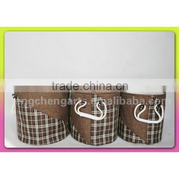 wholesale polyester storage baskets cotton hadle