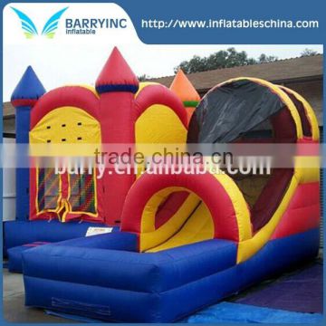 Inflatable combo bouncers dry slide