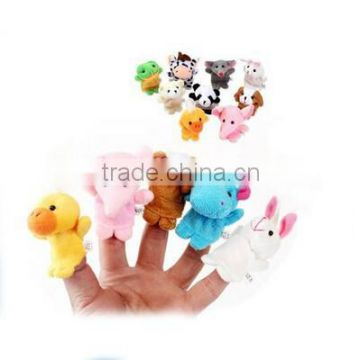 Factory directly plush yellow duck hand puppets Mini animal finger puppets