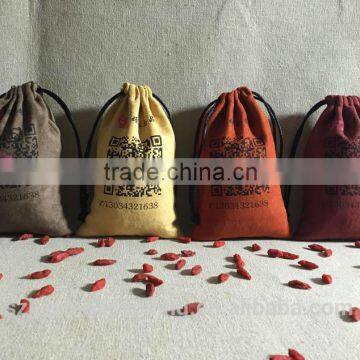 Colored Soft Faux Suede Drawstring Jewelry Pouches photo-2