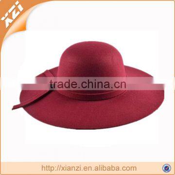 polyester material hat fashion soft fake wool floppy