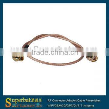 RP-SMA male to SMB male right angle Pigtail RF cable RG316 15cm