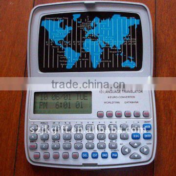 12 languages mini portable pocket electronic dictionary translator with calculator