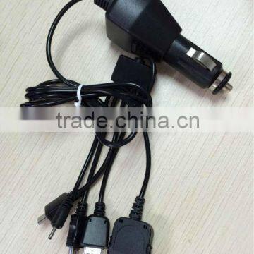 5 in 1 fixed cable car charger