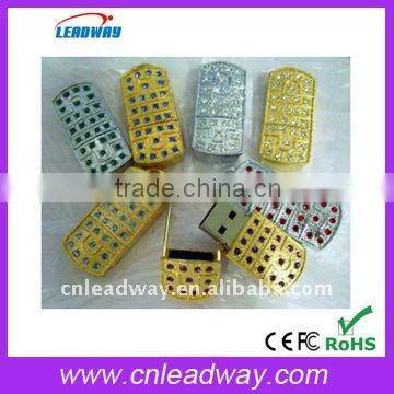 Block diamond metal USB flash drive