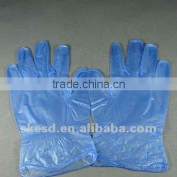 disposable smooth blue vinyl gloves with CE