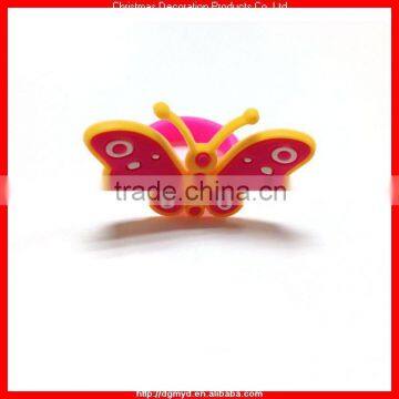 butterfly shape silicone finger ring fit for Chilren's (MYD-0930)