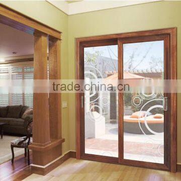 Guangdong top brand villa aluminum hanging door design aluminum double tempered glass door