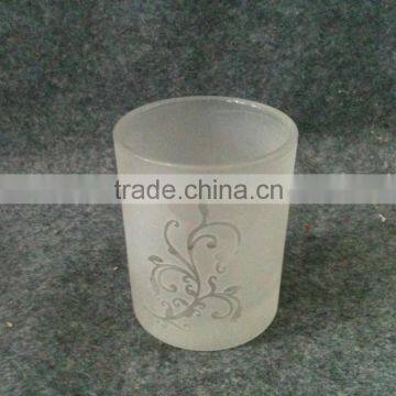 Frosted Glass Candle Holder