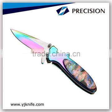 Rainbow Color Blade Stainless Steel Folding Knife