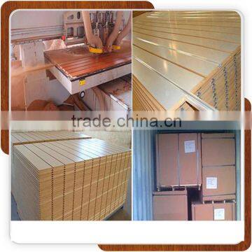 new design Melamine slatwall board,slot MDF Board price