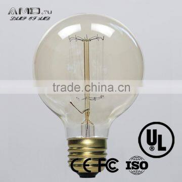 globe edison bulb g80 360 beam angle edison bulb gold glass edison light