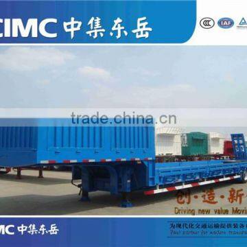 3 axles step-wise side wall open/column board lowbed semi trailer manufacturer