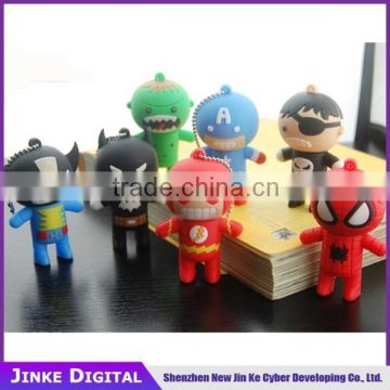 For novelty Cartoon superhero 8GB 16GB USB key Green Arrow/Batman Silicone bulk