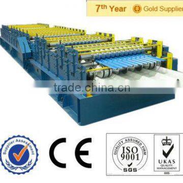 double layer glazed aluminum curving joint hidden roof panel and roofing tile roll forming machine