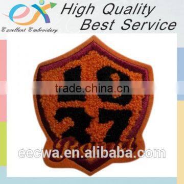 high quality sew-on embroidery chenille badge