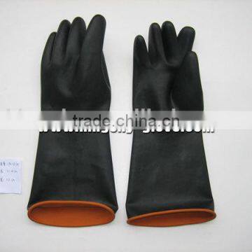 Heavy duty long sleeve double color latex industrial glove-5601