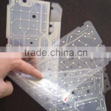 Flexible circuit membrane keyboard, conductive ink printing switch
