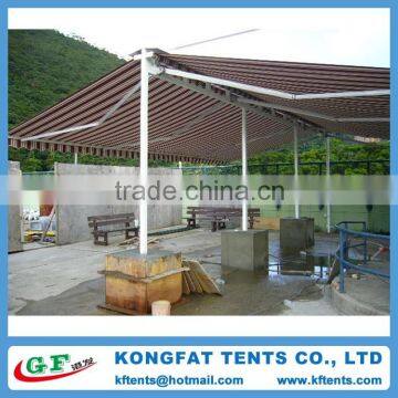 Aluminum alloy double side retractable free standing awning