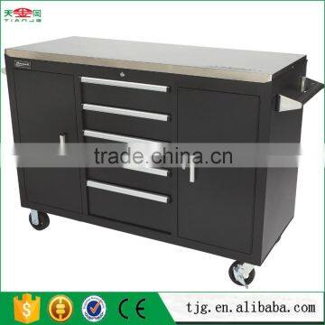 TJG-56GS 56 Inch Rolling Tool Storage Workbench Combos Stainless Steel Top Worksurface