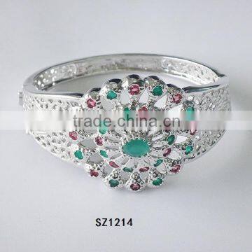 2014 Crystal Fine Jewelry Bracelets Bangles expandable bangle made in Yiwu market