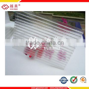 Guangzhou manufacture yuemei Grade A lexan Twin wall polycarboante sheet for indoor partition of office