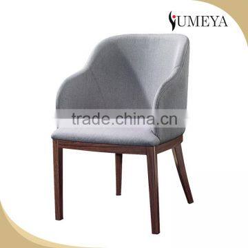 Hotel and restaurant modern simple design sofa single chair wooden dining chair