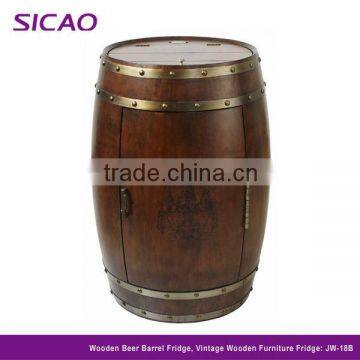 Innovative wooden bar fridge electric barrel cooler fridge, 18 Bottle Peltier thermoelectri wine cooler