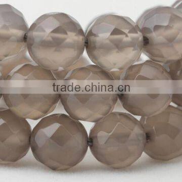 4-14mm grey/brown agate natural stone facted beads for jewelry making